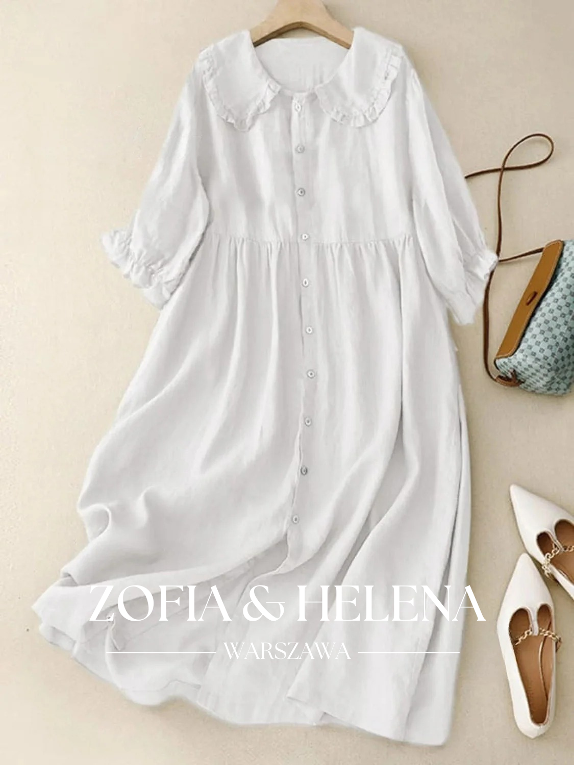 Koszula z kołnierzykiem Peter Pan dla kobiet