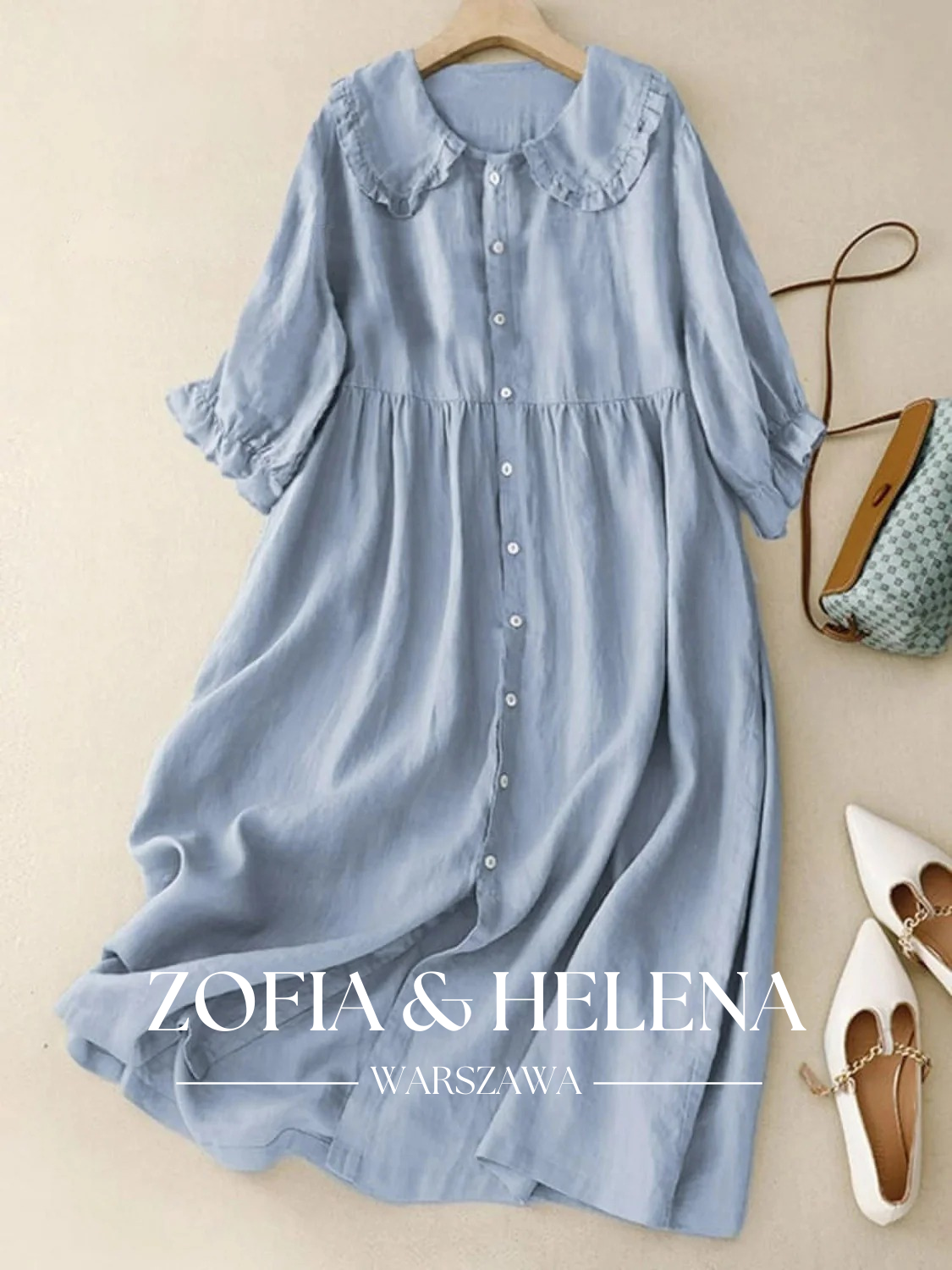 Koszula z kołnierzykiem Peter Pan dla kobiet