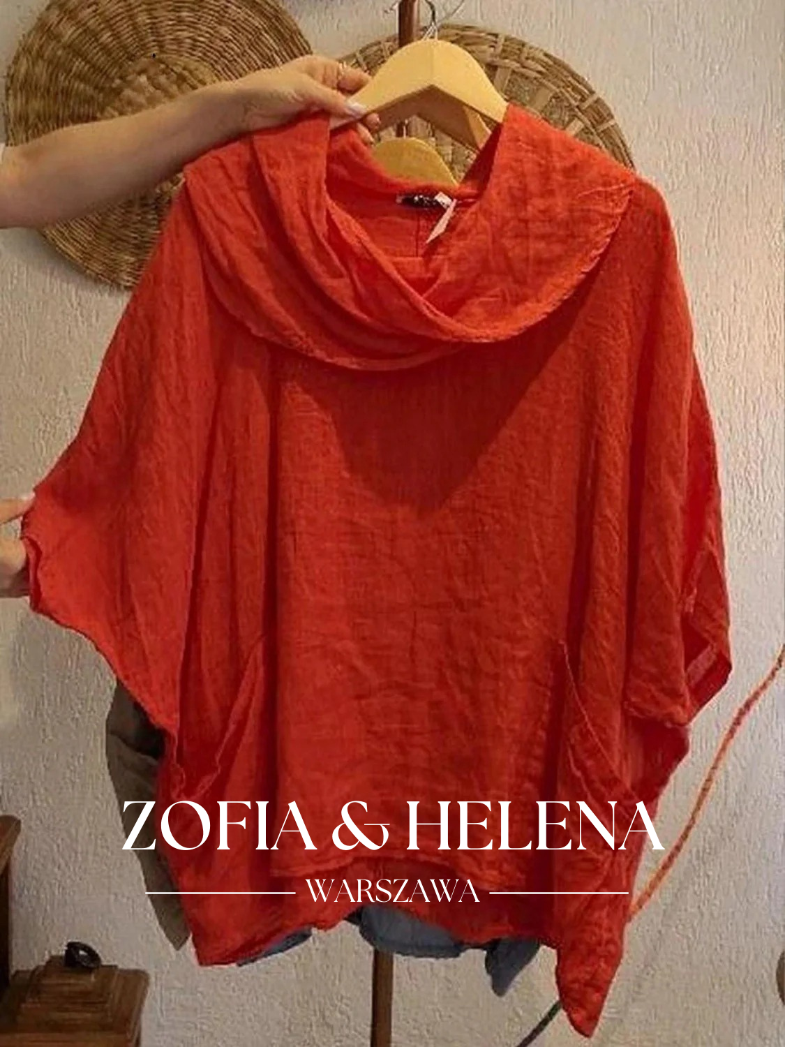 Damska bluzka z dekoltem w szpic, 3/4 rękaw, wygodna, casualowa, z kieszeniami