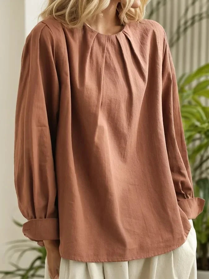 Kobiety Casual Bawełniana I Lniana Koszula