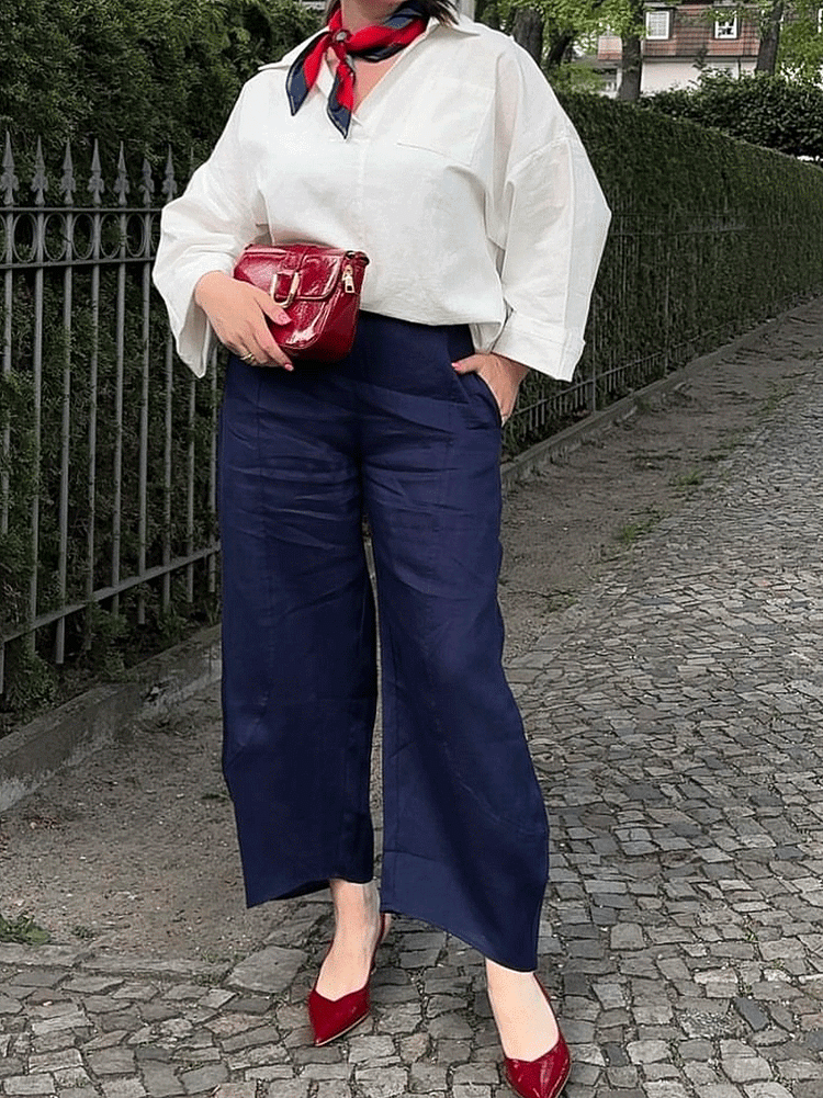 Kobiece jednolite lniane klasyczne krótkie spodenki