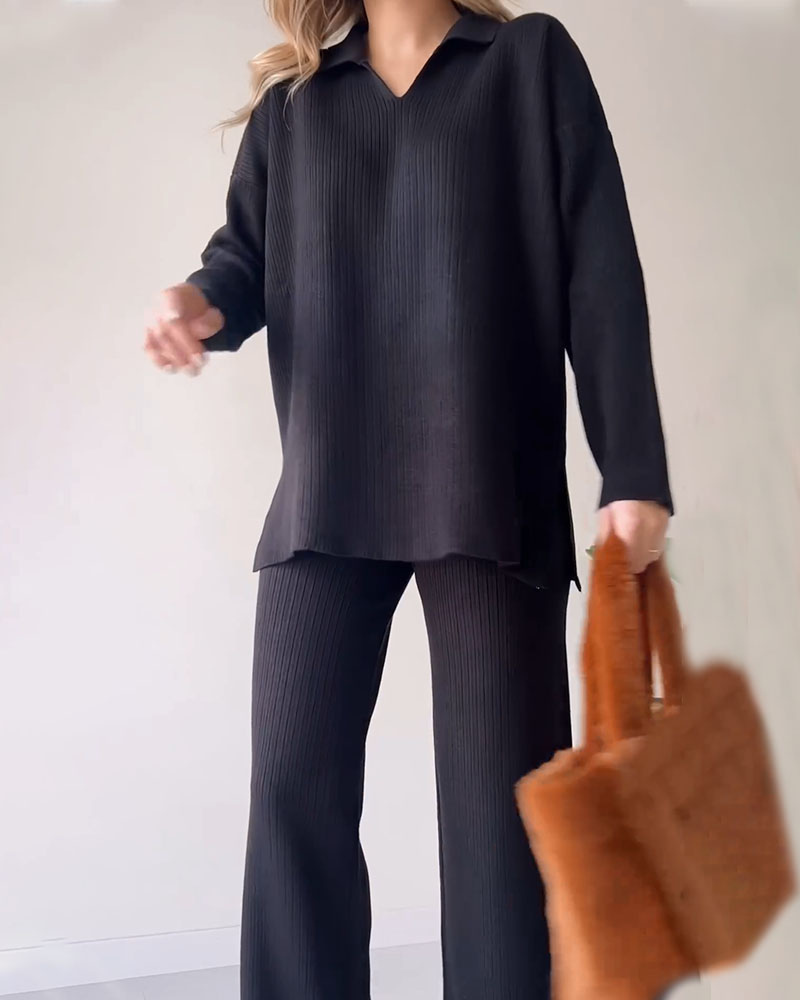 CORIA - Casualny zestaw dzianinowy składający się z dwóch części