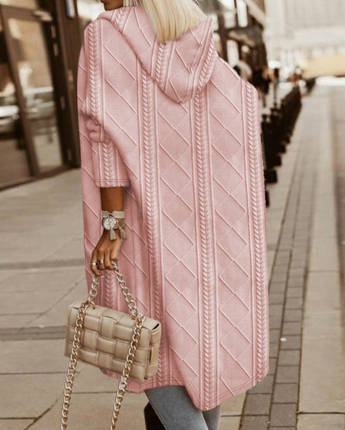 Monalisa | Długi kardigan z kapturem