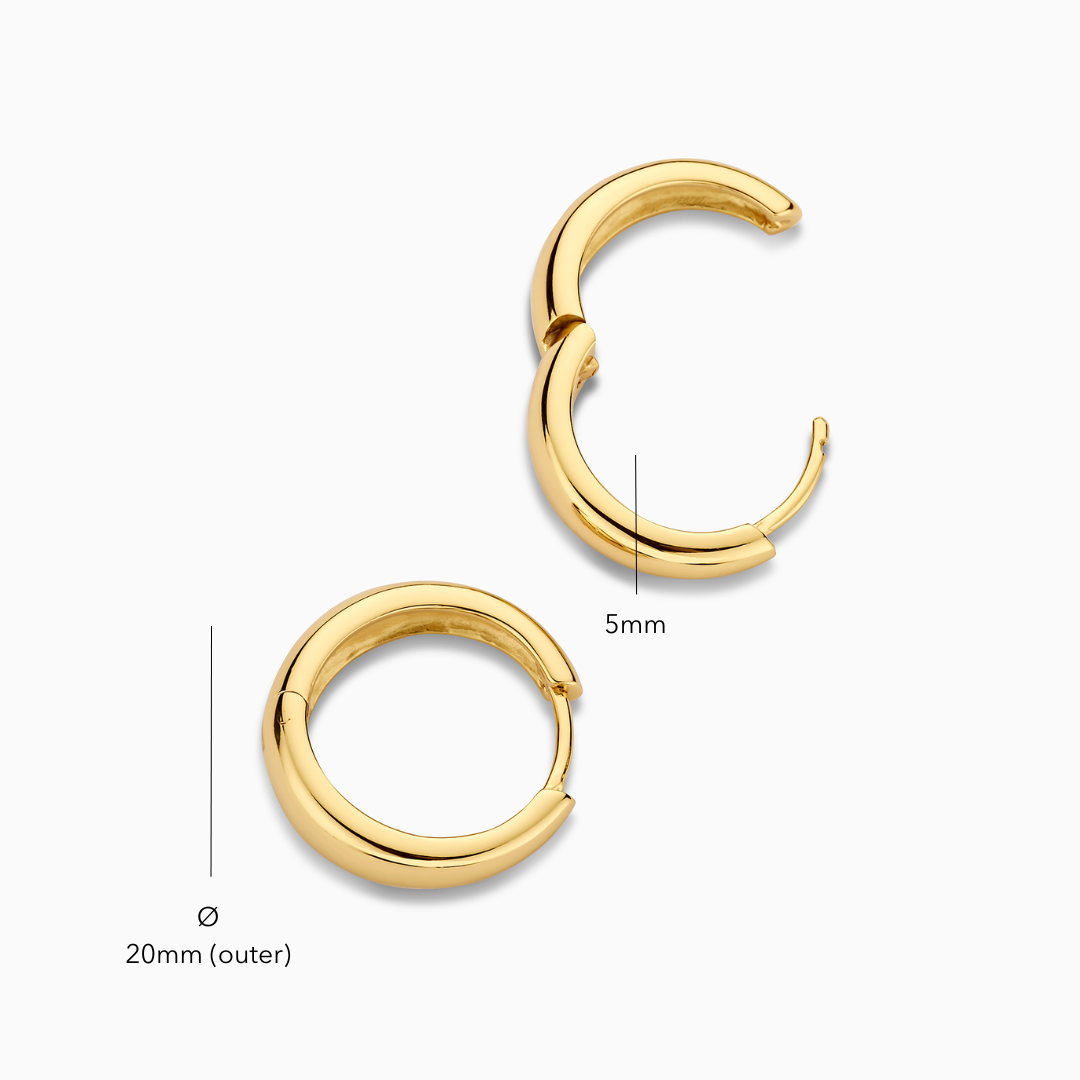 Rue Statement Hoops | Złoto