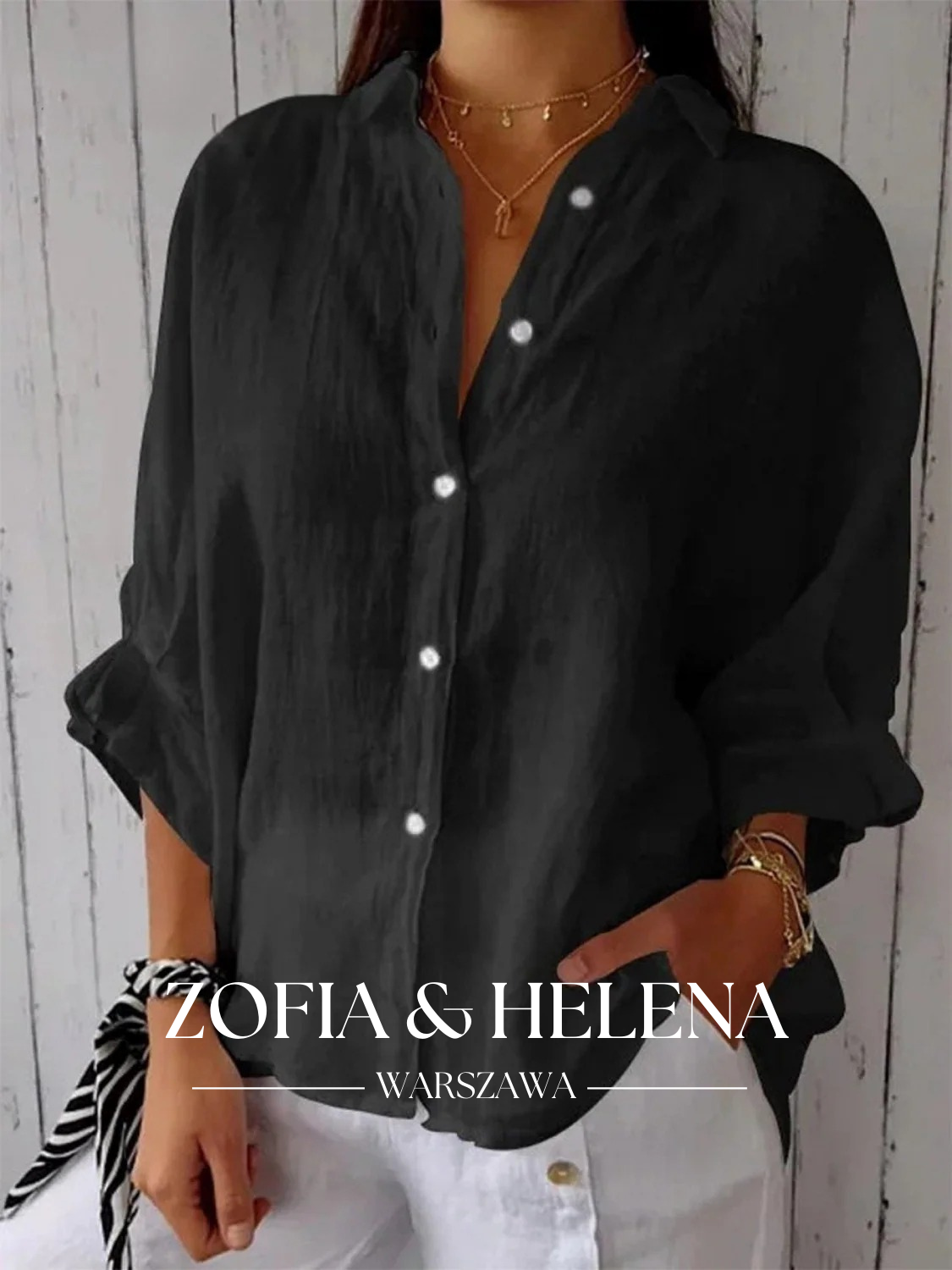 Koszula damska z wiązaniem z tyłu