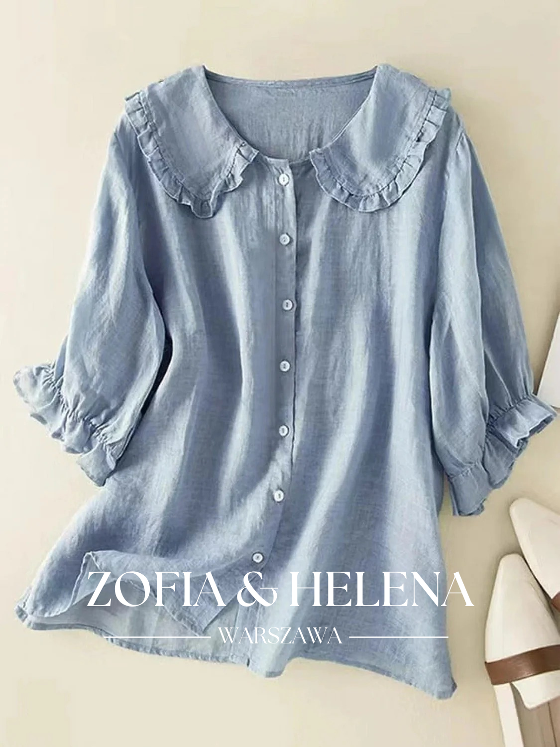 Koszula z kołnierzykiem Peter Pan dla kobiet