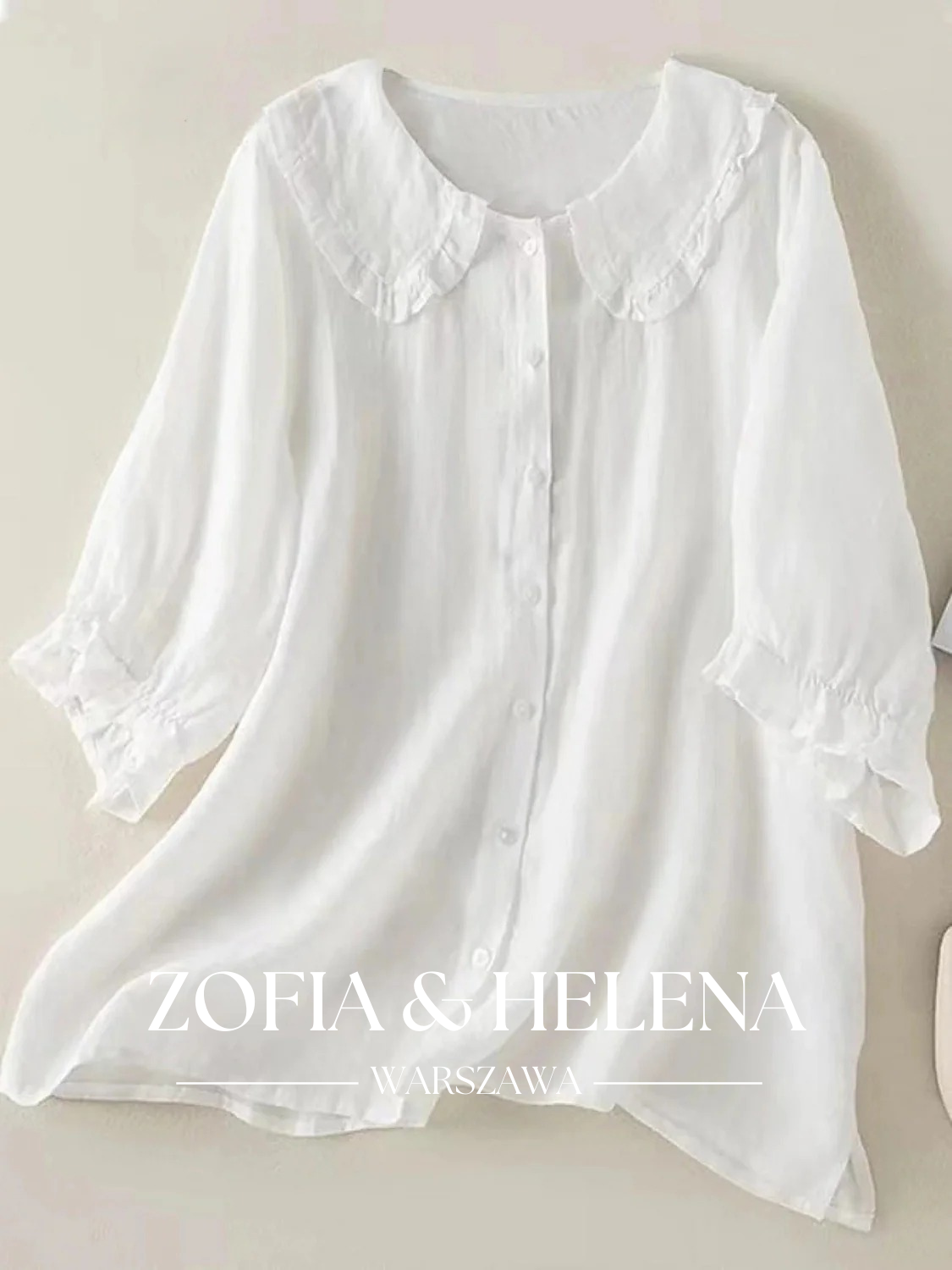 Koszula z kołnierzykiem Peter Pan dla kobiet