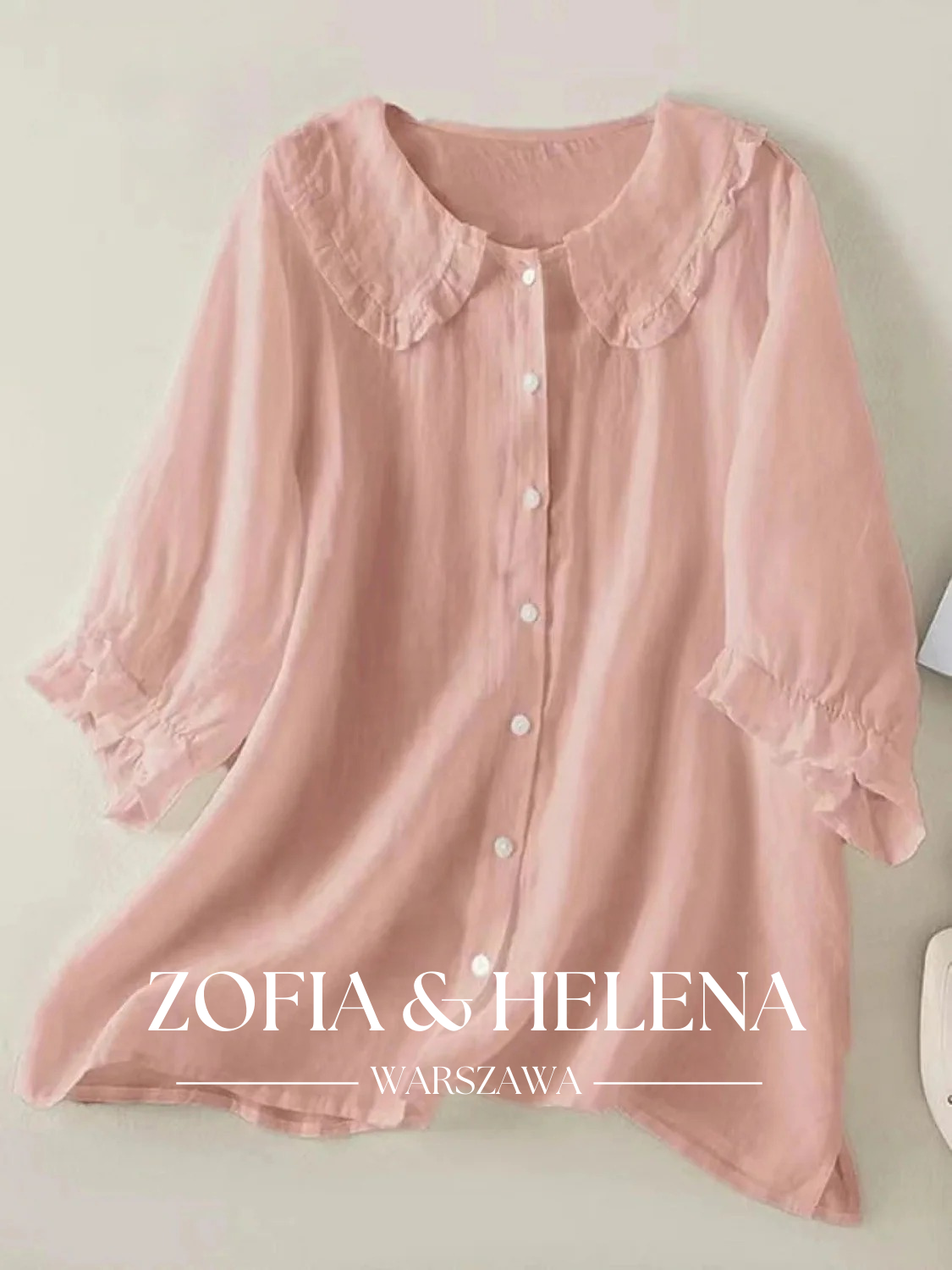 Koszula z kołnierzykiem Peter Pan dla kobiet