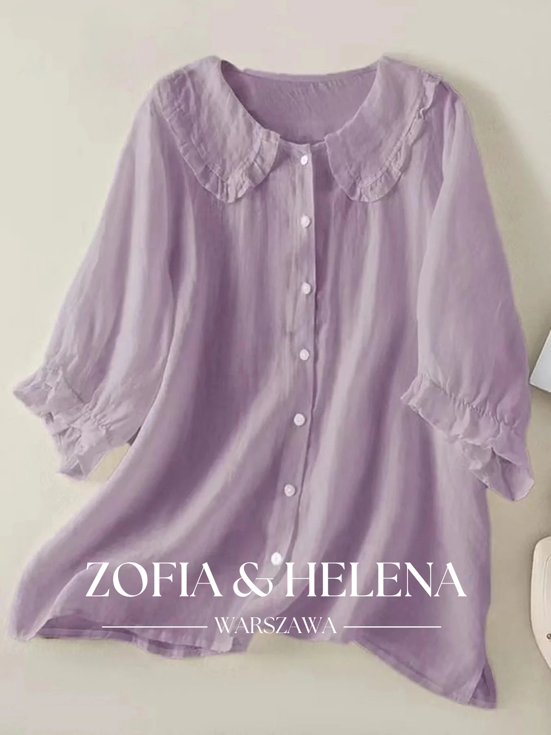 Koszula z kołnierzykiem Peter Pan dla kobiet