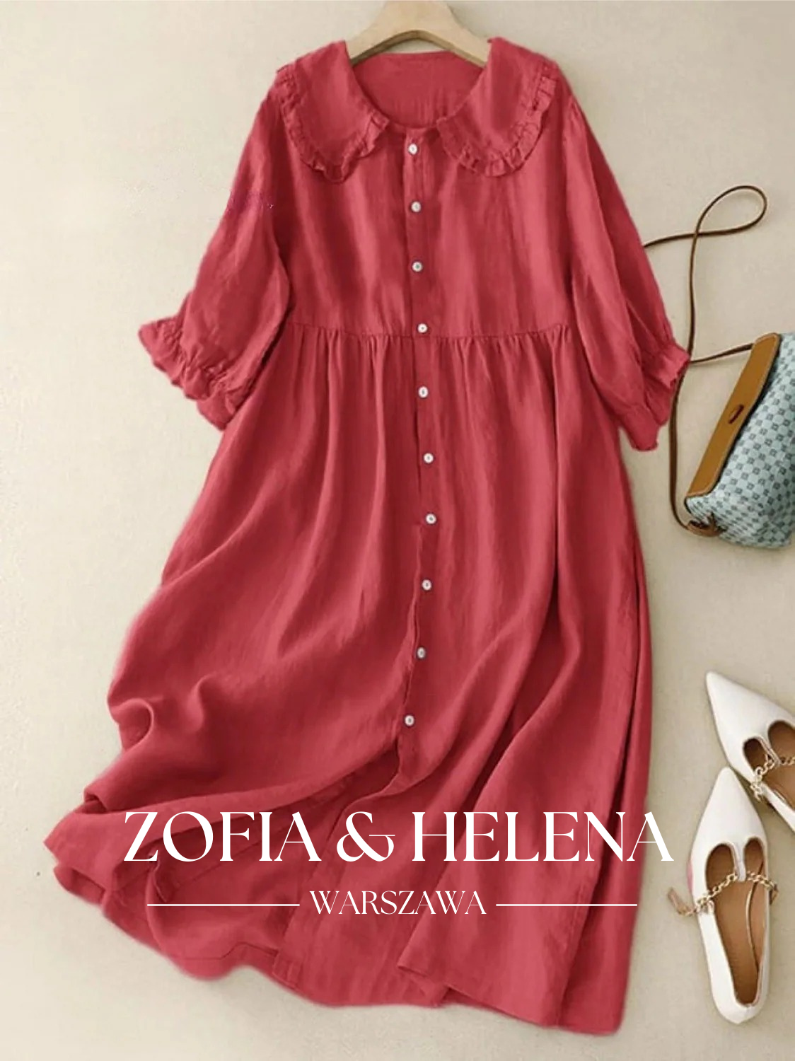 Koszula z kołnierzykiem Peter Pan dla kobiet