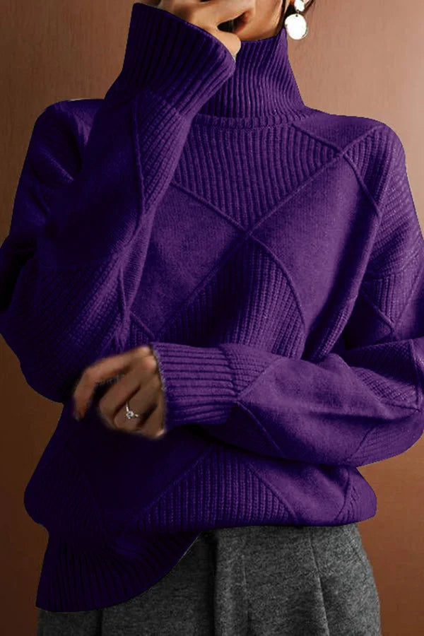 Jednolity Kolor Casual Golf Luźny Ciepły Sweter Dziany