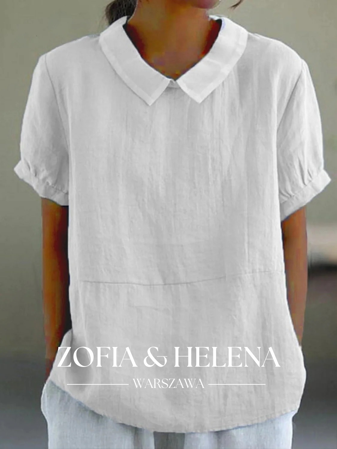 Niebieski Gładki T-shirt z Krótkim Rękawem i Okrągłym Dekoltem