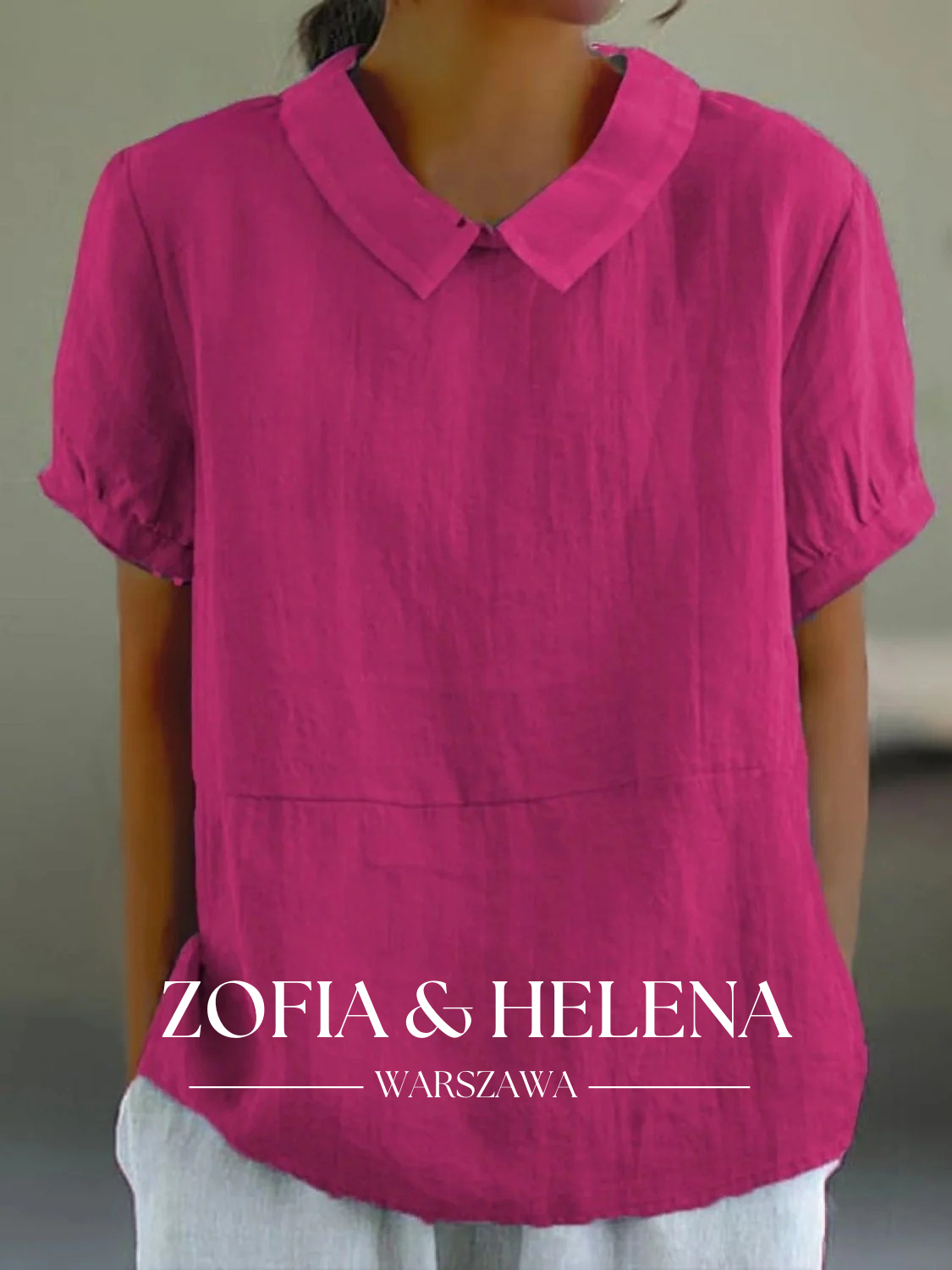 Niebieski Gładki T-shirt z Krótkim Rękawem i Okrągłym Dekoltem