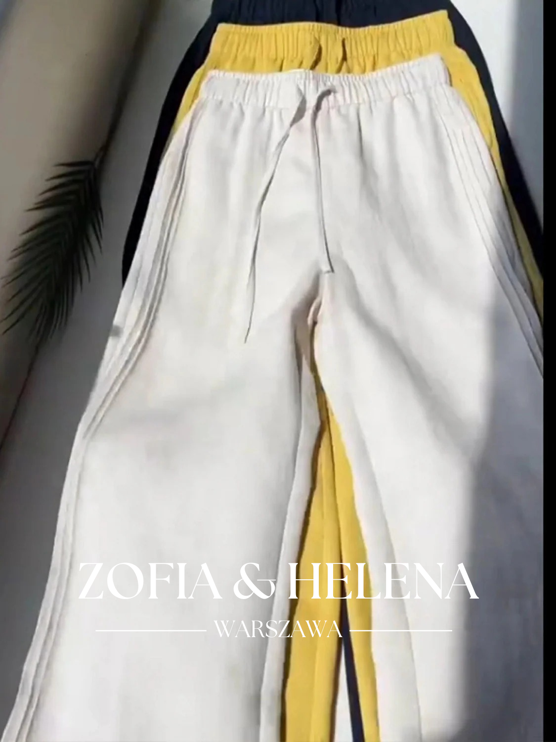 Damskie spodnie casualowe z szerokimi nogawkami