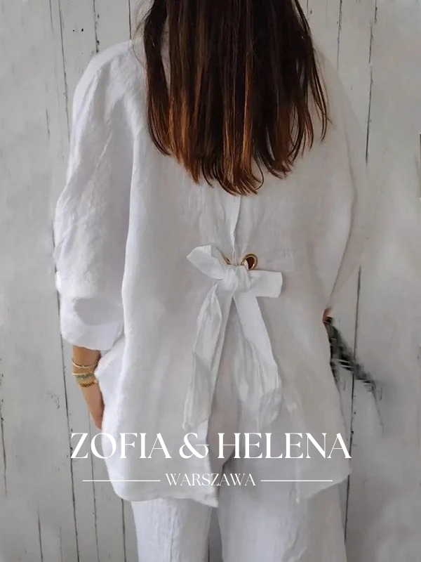 Koszula damska z wiązaniem z tyłu