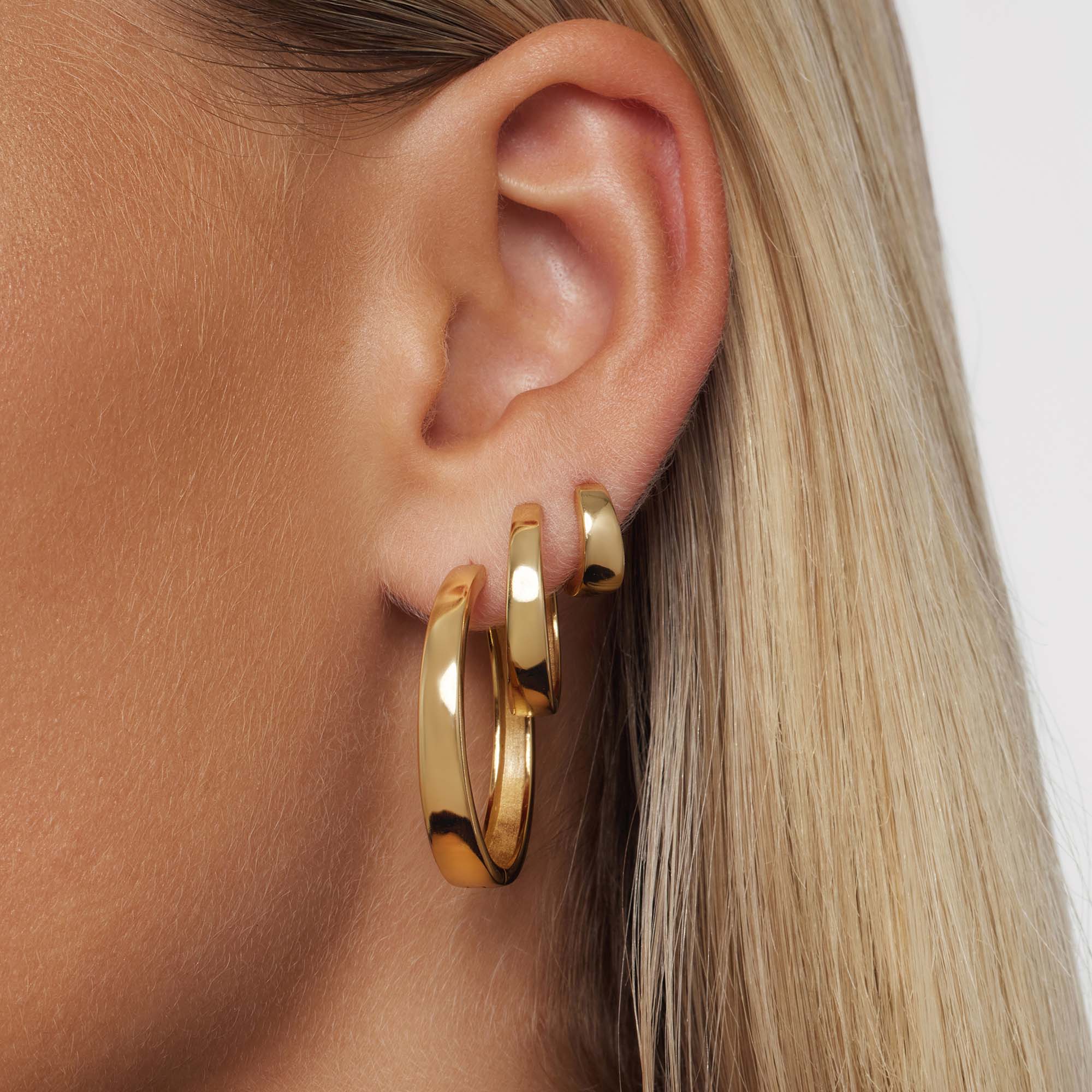 Gia Statement Hoops | Złoty