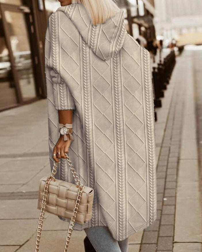 Monalisa | Długi kardigan z kapturem