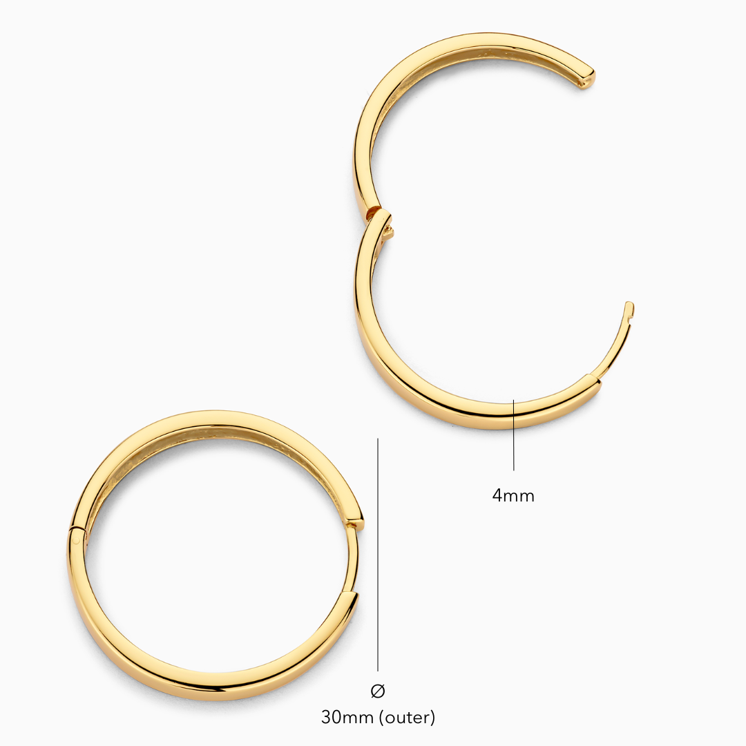Gia Statement Hoops | Złoty